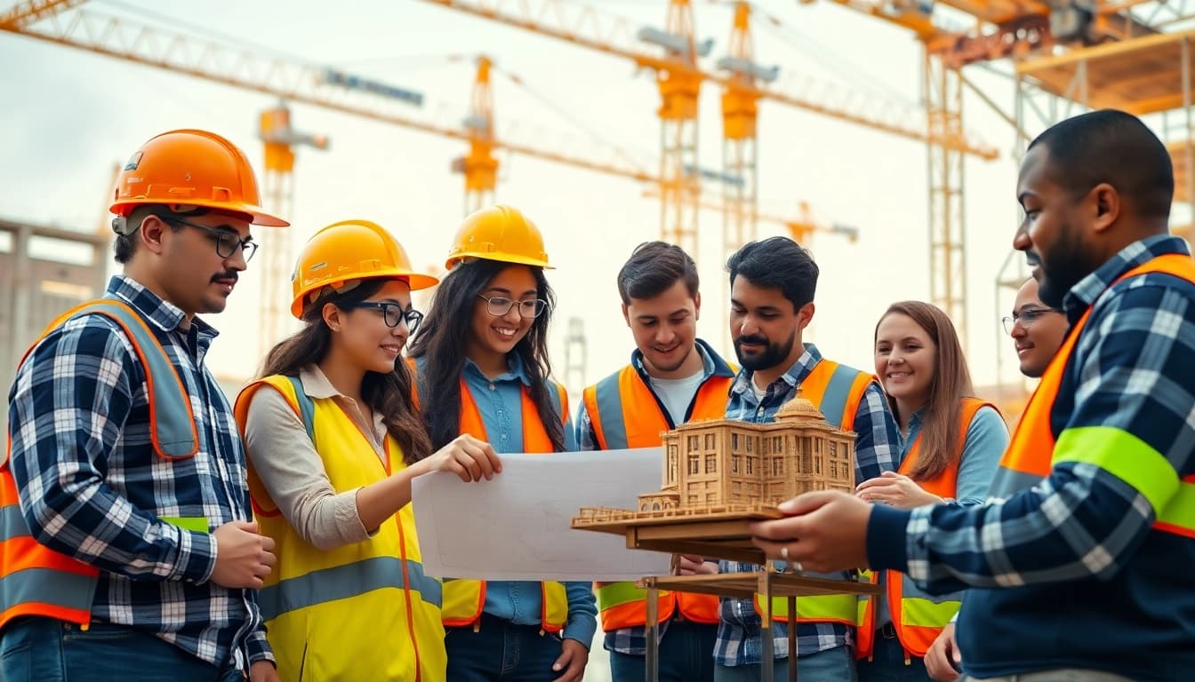 Enhance construction education with engaged students collaborating on projects.