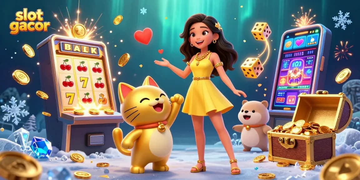 Engage with slot gacor games by winning alongside a lucky mascot in a vibrant casino atmosphere.