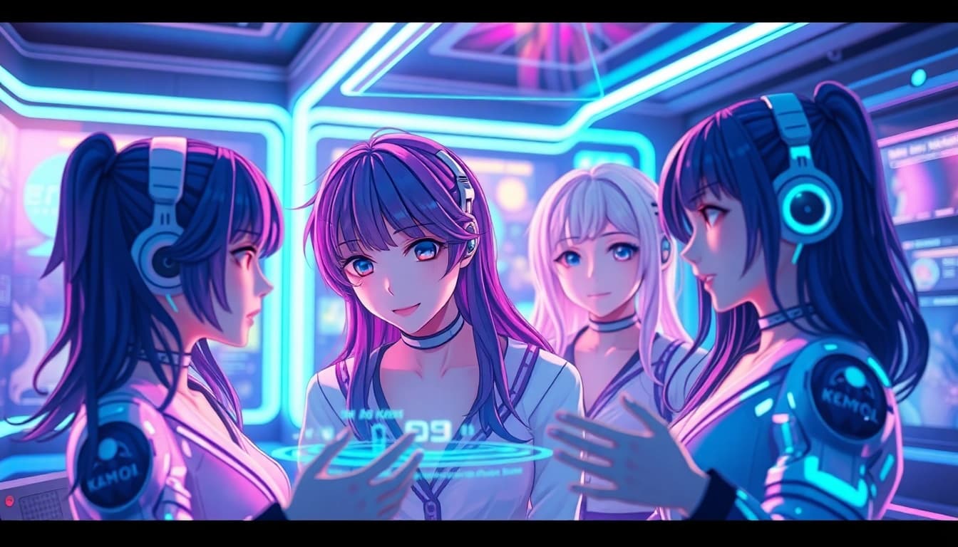Experience engaging character AI NSFW interactions in a futuristic digital environment.
