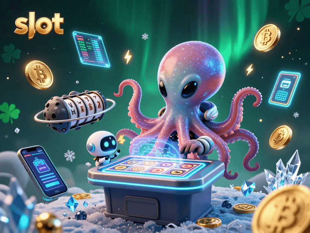 Slot menarik untuk bermain slot dengan alien dan robot ceria dalam suasana luar angkasa