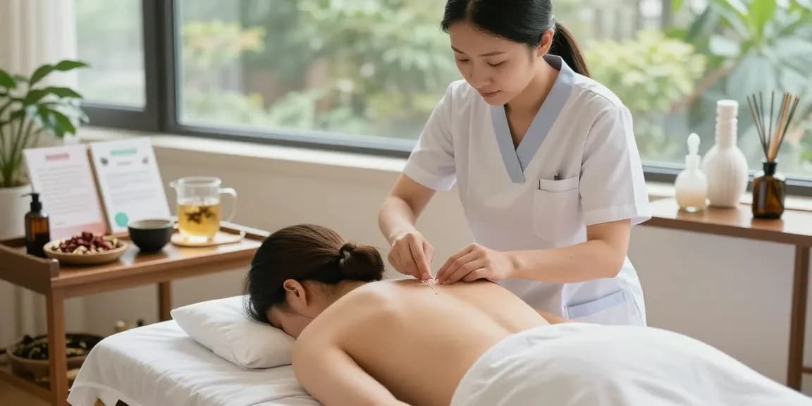 수원교통사고한의원 providing expert acupuncture treatment in a soothing environment.