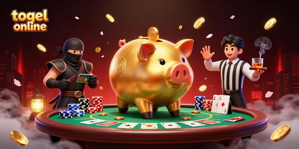 Experience exciting togel online action with a dynamic scene of friendly gambling competition.