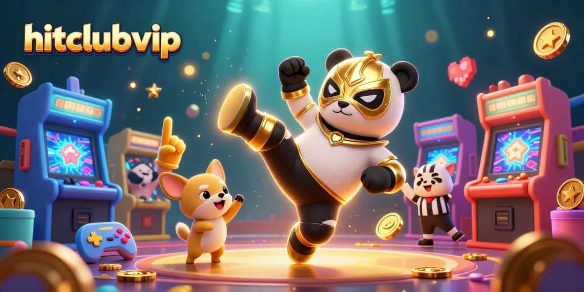 Experience hitclub vip gaming with a thrilling scene of winning animals in a colorful casino.