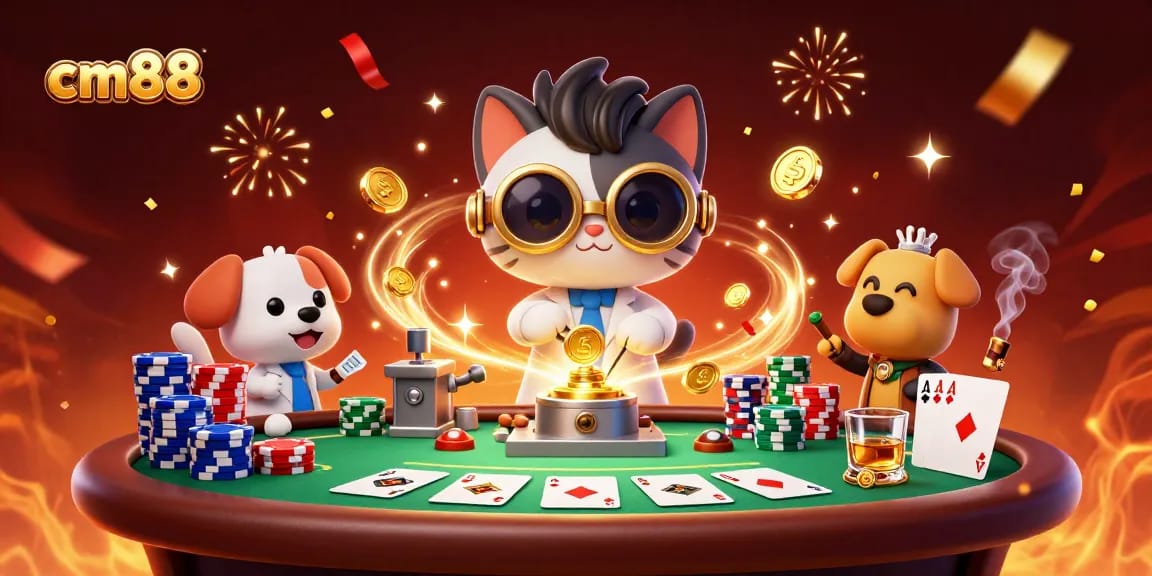 Experience an exciting moment in cm88's vibrant casino scene with rich poker gameplay.