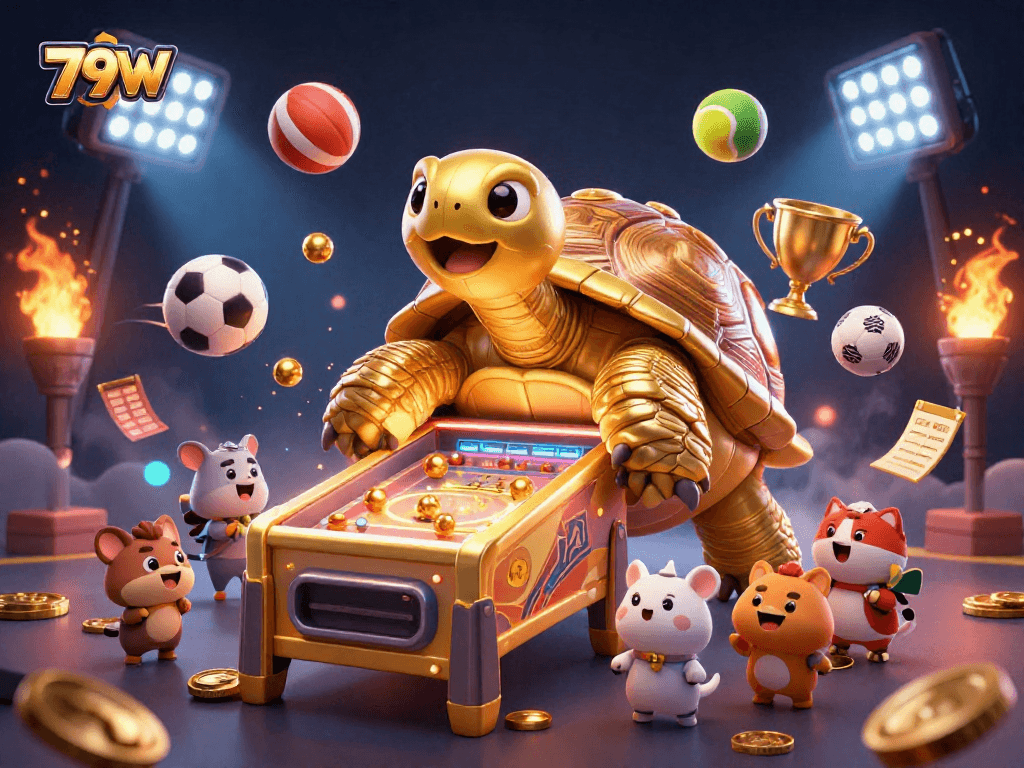 77W traz uma emocionante interação de animais jogando em um cassino iluminado, com elementos vibrantes.