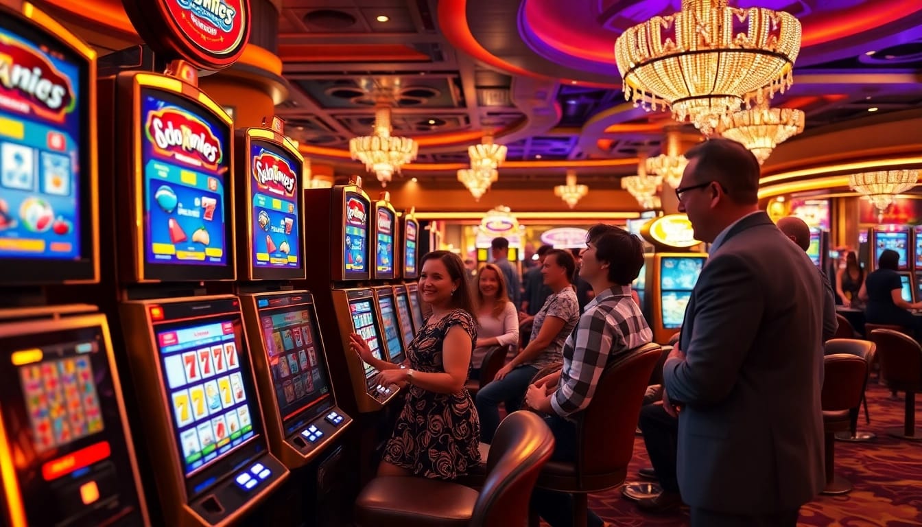 Engaged players enjoying Non gamstop Casino Uk experiences in a luxurious gaming environment.