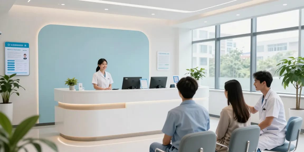 "Hair transplant turkey - compassionate healthcare provider discussing patient care in a modern clinic."