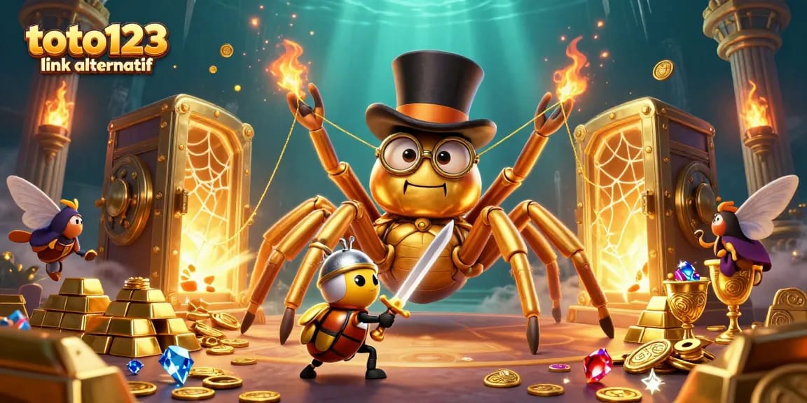 Explore the thrilling world of toto123 link alternatif with dynamic characters in a vibrant casino setting.