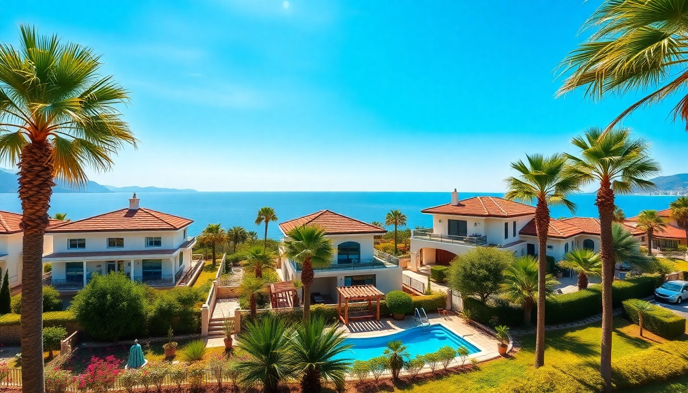 Showcase of houses for sale in Alanya Turkey, featuring stunning villas and coastal views.