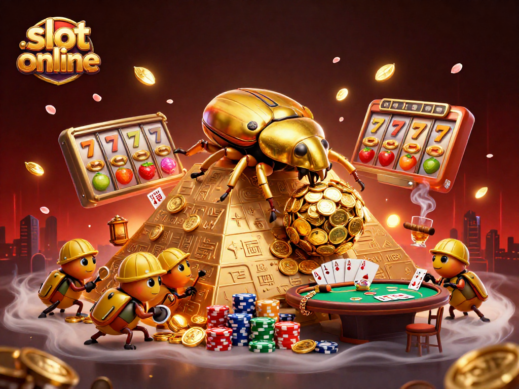 Menggulingkan koin emas dalam permainan slot online untuk meraih jackpot di GWP168.