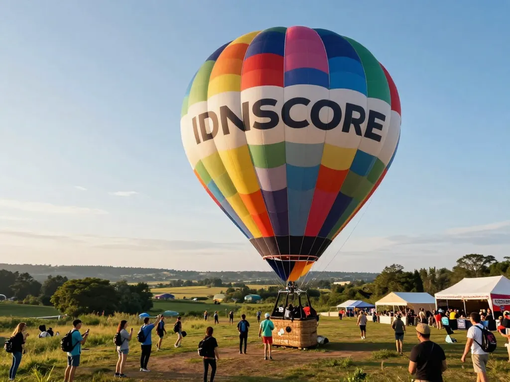 IDNSCORE participants enjoying a thrilling hot air balloon experience with stunning views.