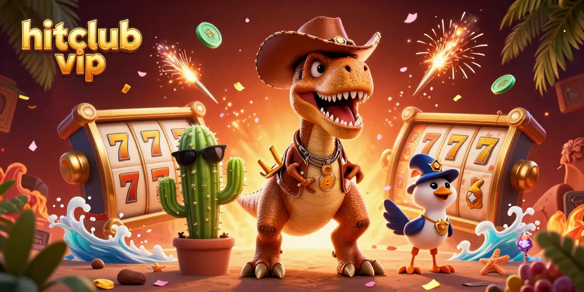 Experience thrilling wins with hitclub vip in this vibrant casino scene filled with dynamic game elements.