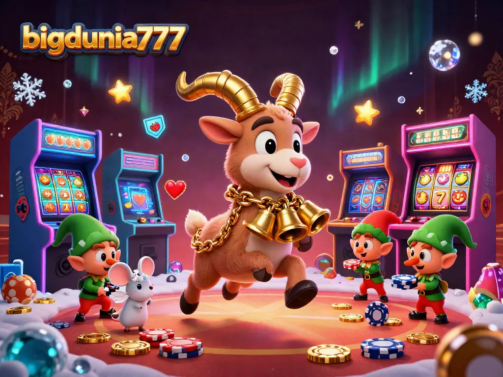 Experience thrilling gameplay at bigdunia777 with festive casino chaos featuring animated characters.