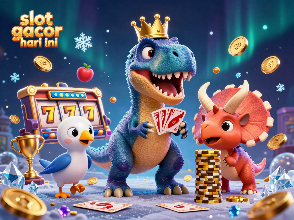 Experience slot gacor hari ini with our 3D T-Rex, engaging in a game of chance and excitement.