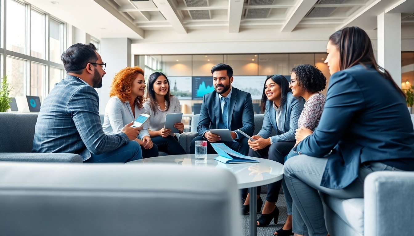 Marketingberatung im modernen Büro mit Teamberatung und digitalen Analysetools.