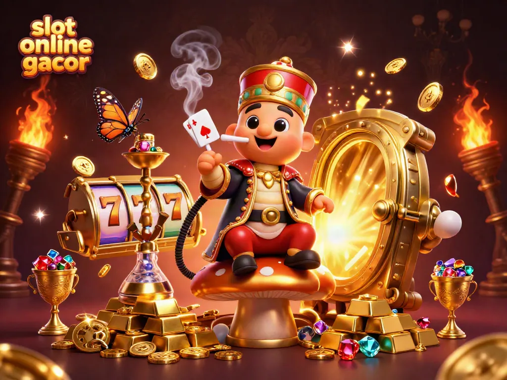 Experience winning strategies with slot online gacor and dynamic gaming elements in a vibrant 3D scene.
