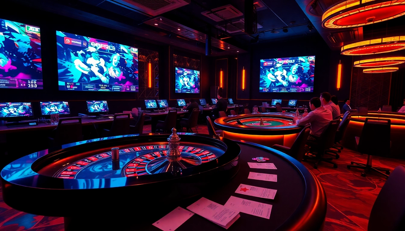 Experience the excitement of Trực tiếp esports betting in a luxurious casino setting.