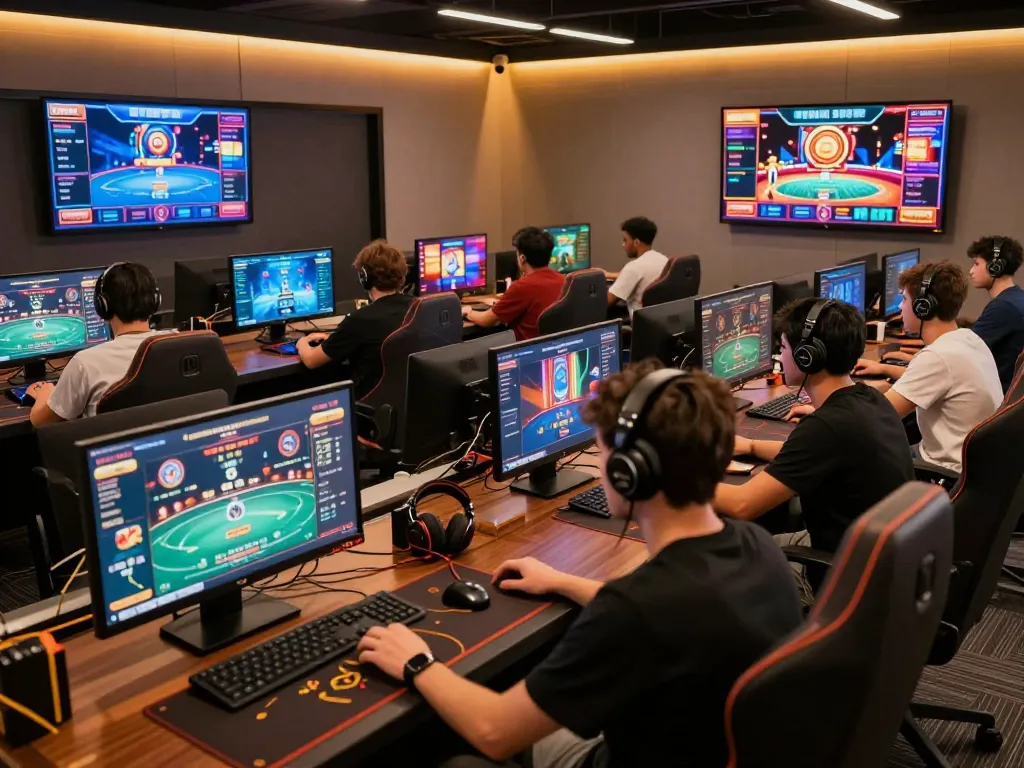 Players enjoying diverse games on DN88 platform, showcasing online gambling excitement.