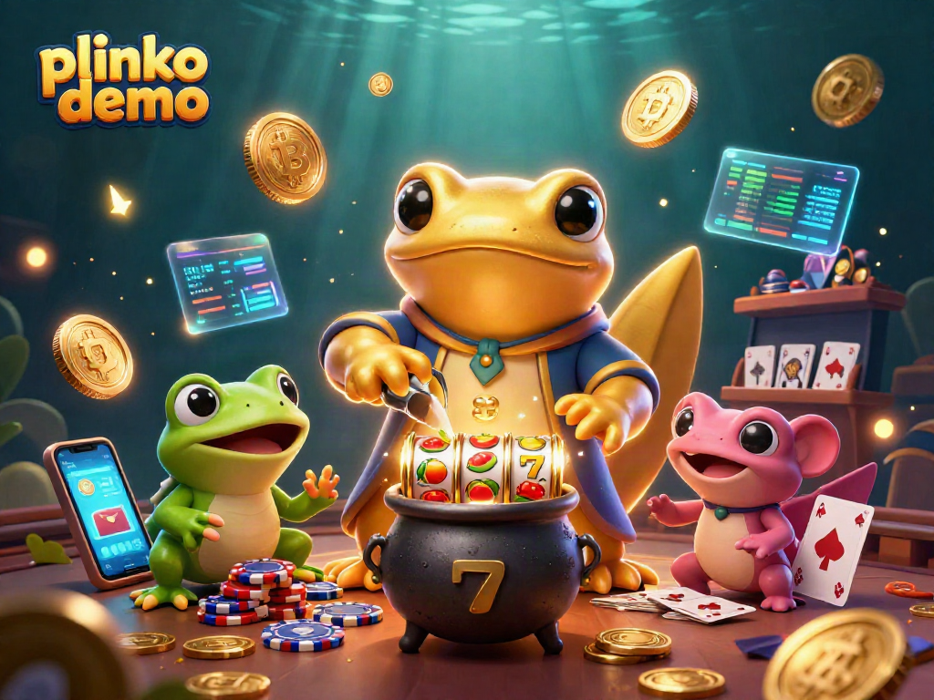 Spin the plinko demo with a vibrant scene showcasing gold coins and slot elements