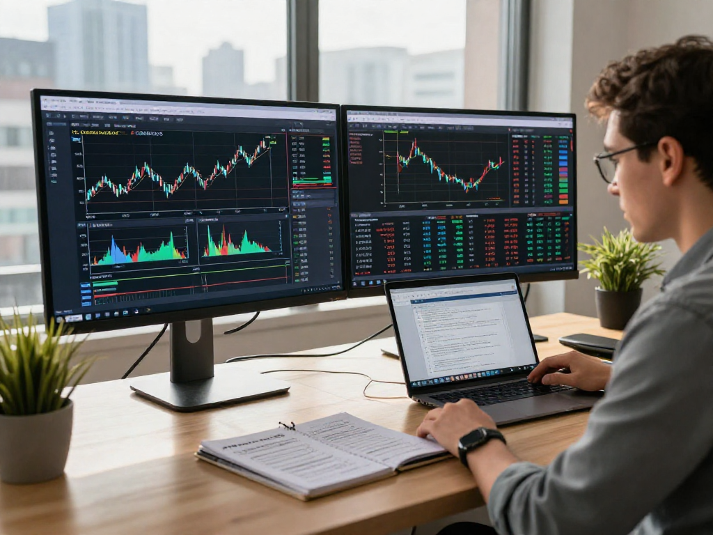 MetaTrader 5 交易平台的专业交易工作空间，展示市场深度和图表分析