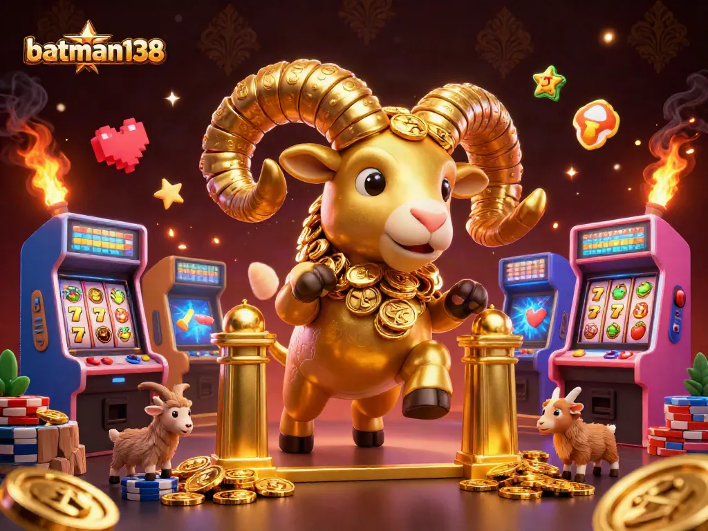 Experience batman138 with vibrant casino action and engaging gaming elements in this 3D illustration.