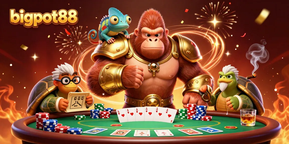 Experience thrilling action in bigpot88 with a vibrant gambling scene featuring iconic characters.