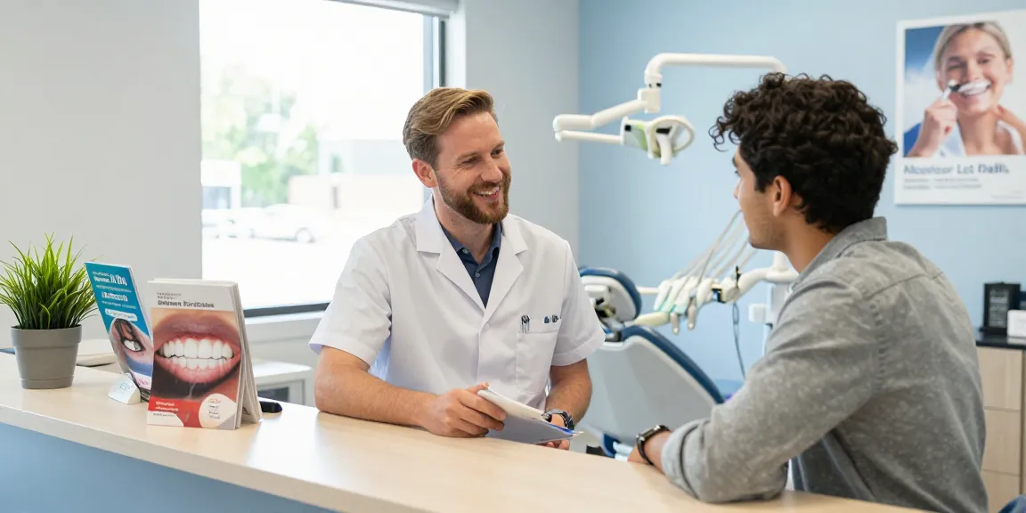 Best dentist in Mooresville welcoming a new patient in a friendly dental office.