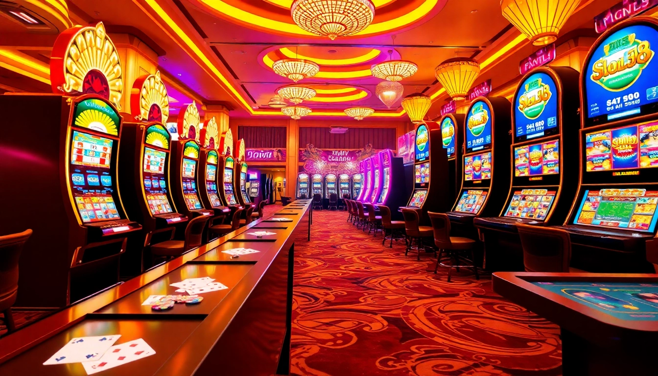 Experience the excitement of slot88 with vibrant casino slot machines flashing payouts.