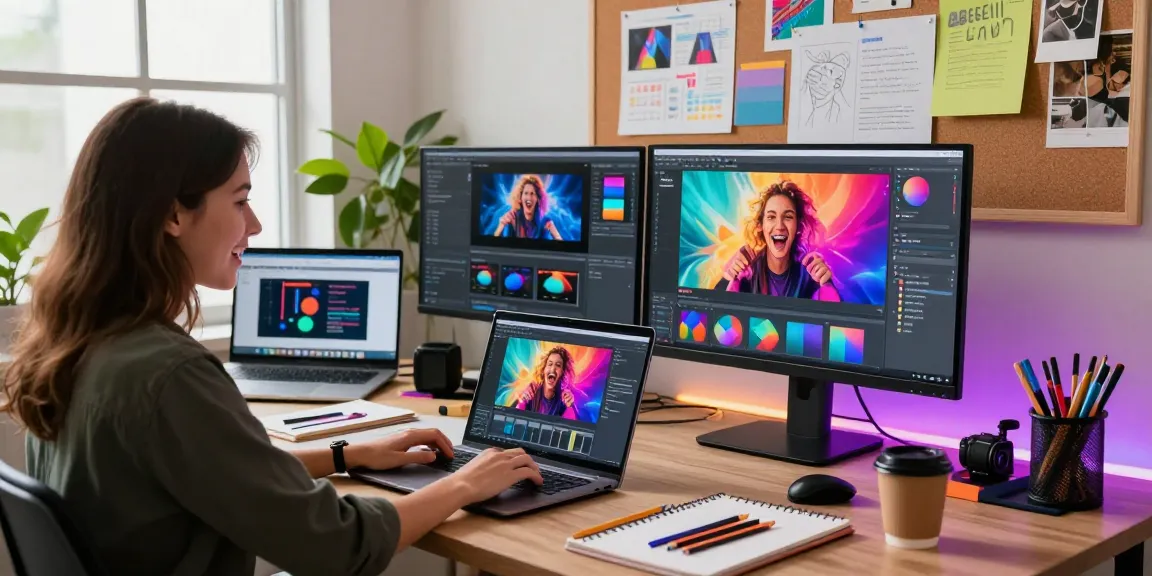 Seedance AI video generation scene with creator in vibrant studio using advanced technology.