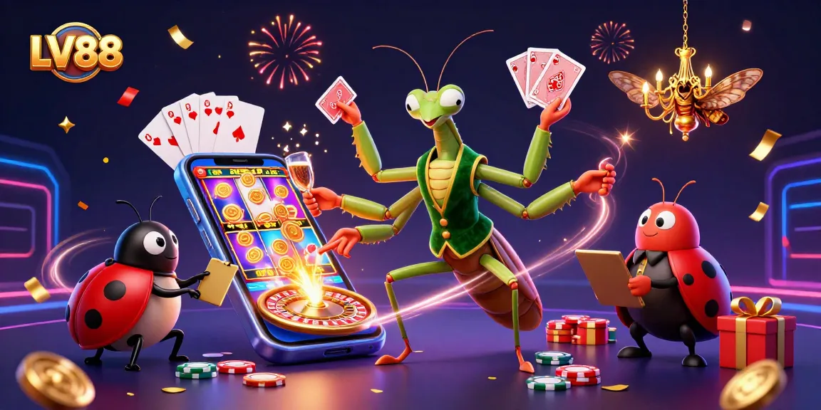 Experience thrilling gaming at LV88 with a vibrant casino atmosphere filled with slots and excitement.