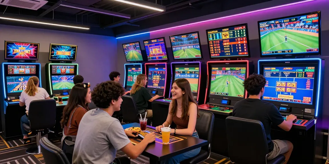 Experience thrilling online gaming at https://open88c.com/ with players enjoying vibrant betting terminals and an engaging atmosphere.