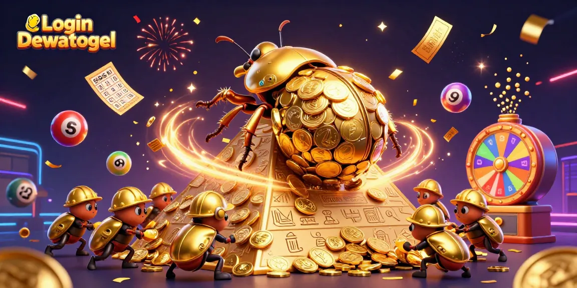 Engage with Login Dewatogel to win big with colorful lottery balls and golden symbols!