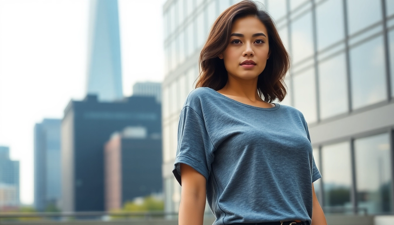 Showcase of drop shoulder t shirt highlighting its loose fit and stylish silhouette.