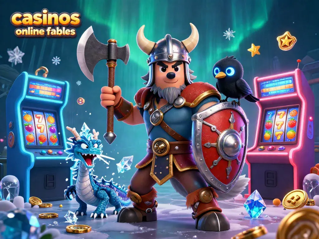 Juega en casinos online fiables mientras disfrutas de nuestra emocionante ilustración 3D de un guerrero lobo y un dragón.