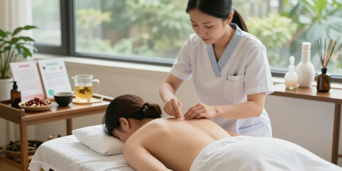 수원교통사고한의원 providing expert acupuncture treatment in a soothing environment.