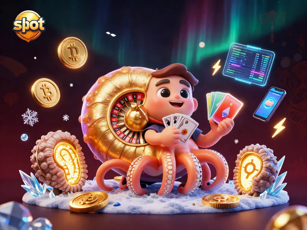 Spin the slot reels with the ancient nautilus and winning cards in a vibrant casino scene.