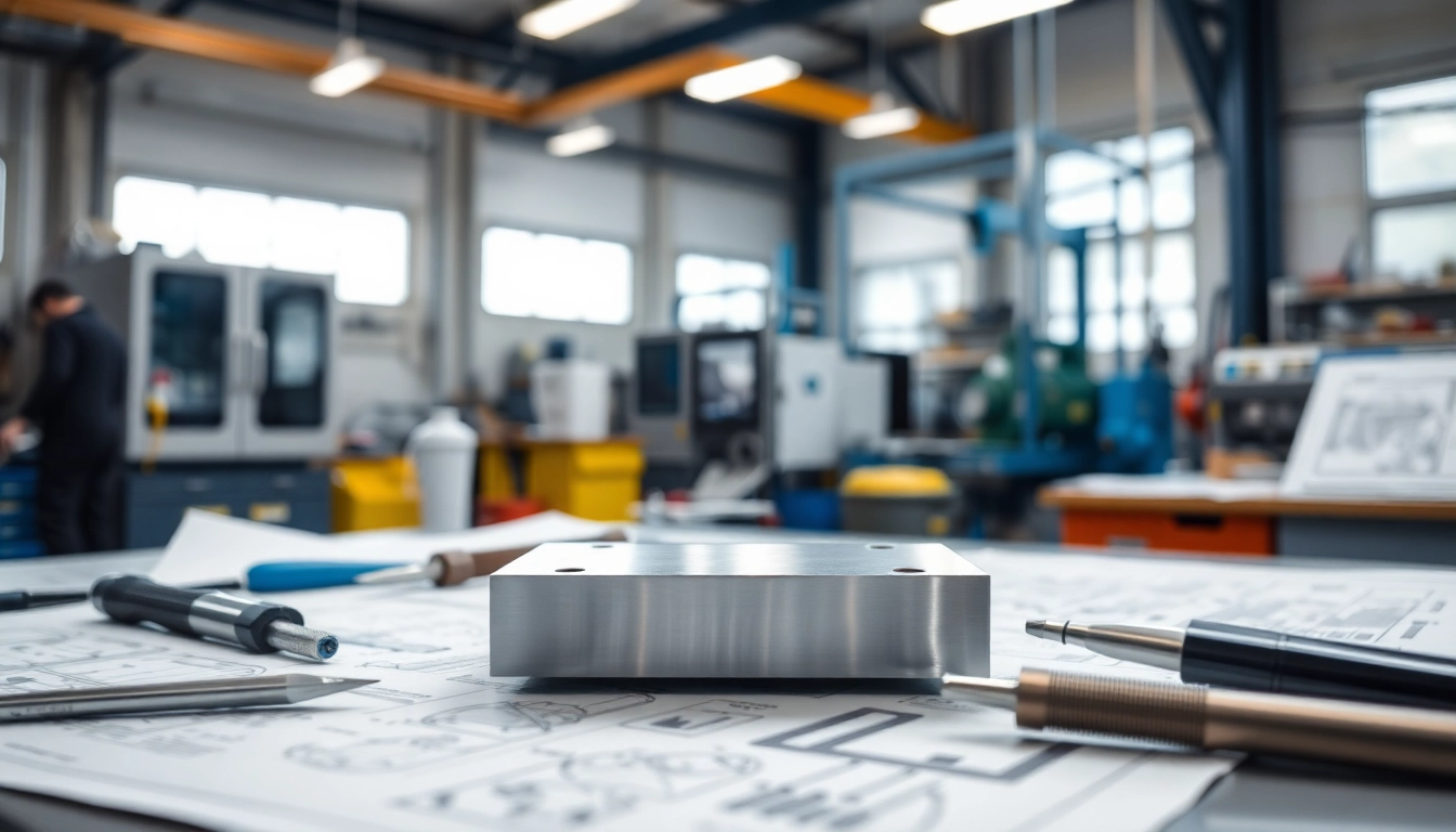 Showcase of aluminum prototypes on a workbench, highlighting precision and craftsmanship.