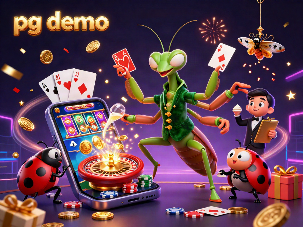Engage in exciting pg demo gaming adventure with vibrant 3D casino characters and dynamic elements.