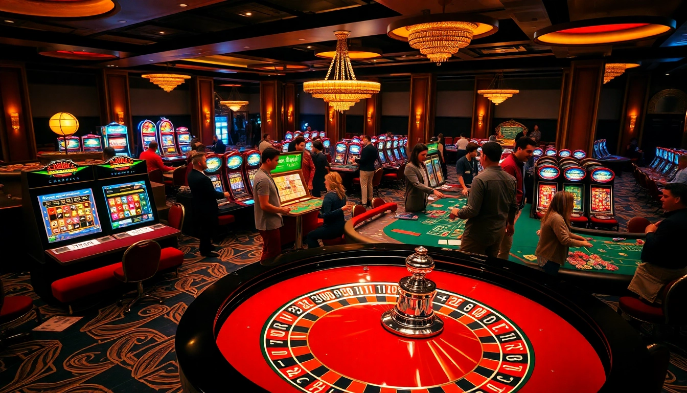 Découvrez l'excitation du casino en ligne Français avec des tables de jeu vibrantes et des joueurs animés.