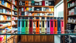 Betrachtung von elfbar pods in einem einladenden Vape-Shop, die Vielfalt präsentiert.