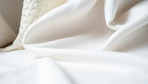 Katoen stof met een textuur van platbinding in een stijlvol interieur.