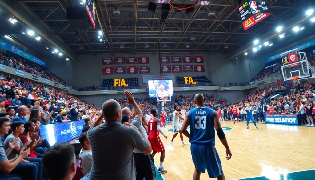 실시간 스포츠중계의 열광적인 분위기에서 경기를 즐기는 모습