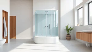 Genießen Sie die elegante sonni Duschkabine in einem modernen Badezimmer mit stilvollen Akzenten.