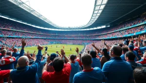 해외축구중계를 즐기는 열정적인 팬들의 모습과 함께하는 경기 장면