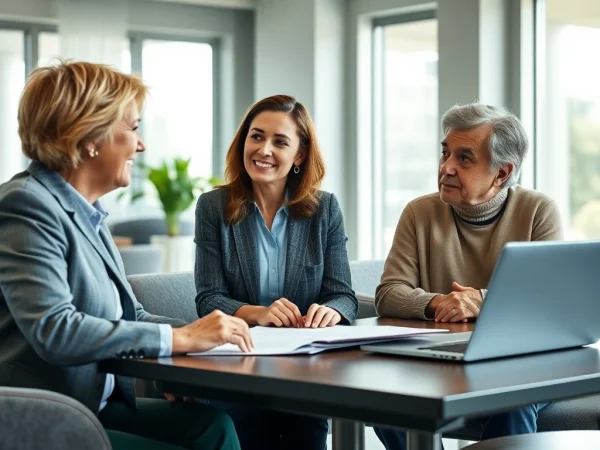 Engage with retirement planning San Antonio through a professional financial advisor in a serene office.