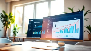 Engaging view of an interactive youtube smm panel user interface with vibrant analytics and growth charts.