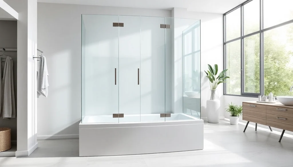 Moderne sonni Duschkabine im eleganten Badezimmer mit klaren Glasfronten