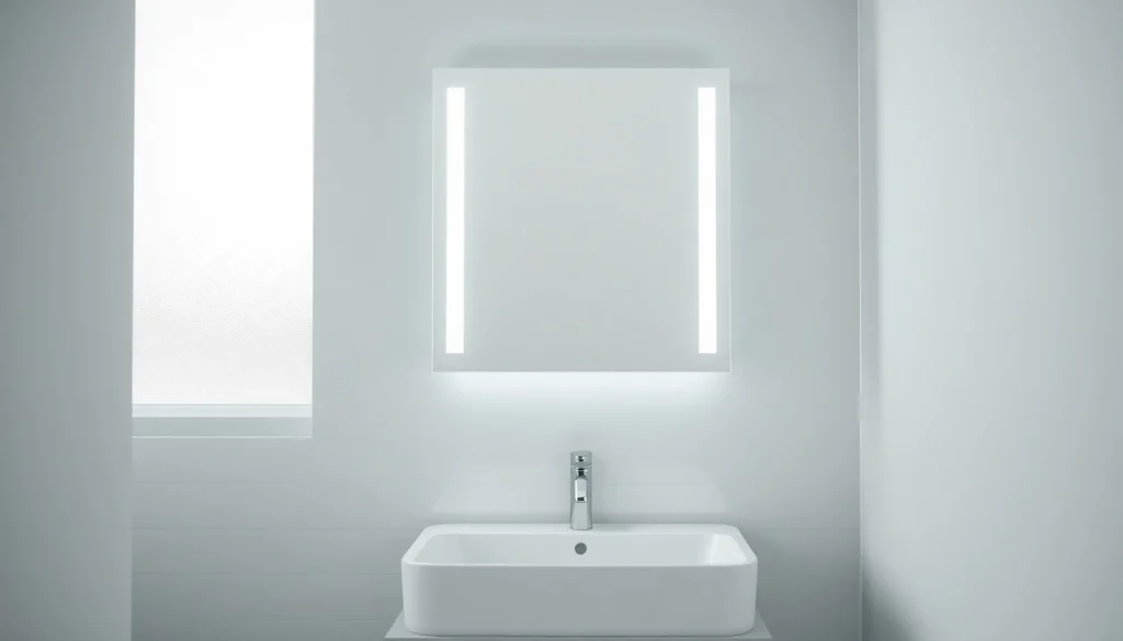 Créer un miroir LED moderne pour salle de bain avec sirhona France, caractéristiques anti-buée et esthétique raffinée.