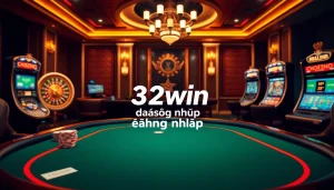 Experience the thrill of gambling at 32win đăng nhập with luxurious casino elements.