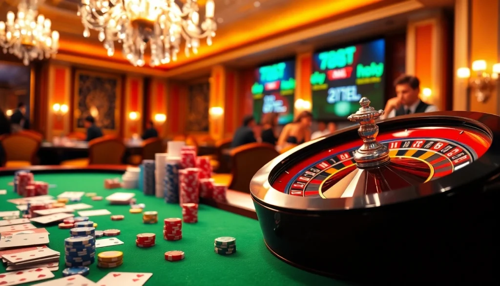 Experience exciting moments at 789bet with luxurious casino visuals, poker chips, and roulette.